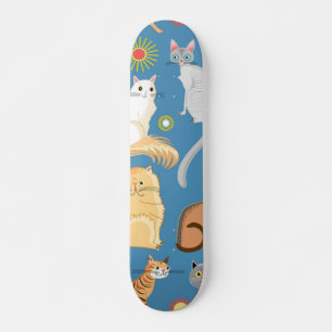 Cat pattern skateboard