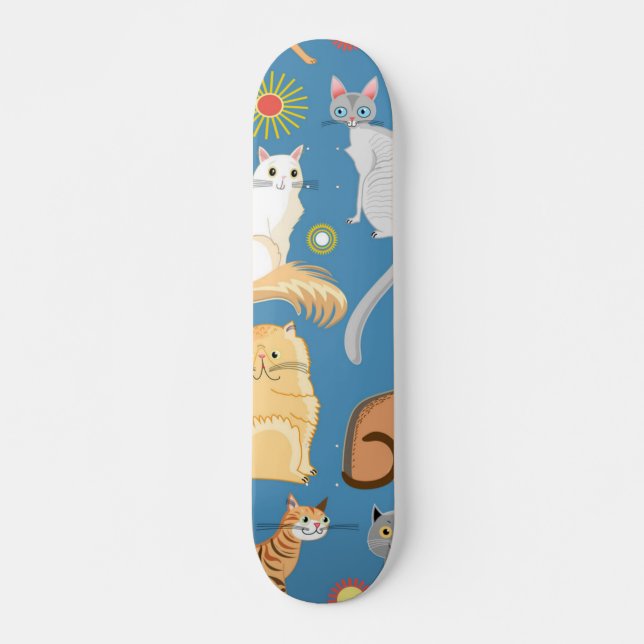 Cat pattern skateboard (Front)