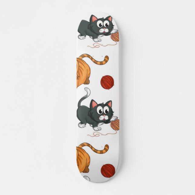 Cat pattern skateboard (Front)