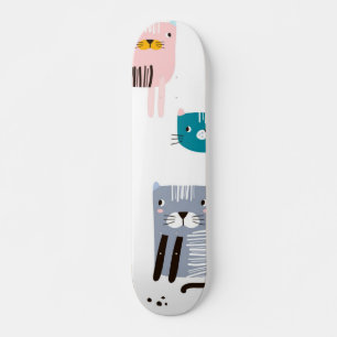 Cat pattern skateboard