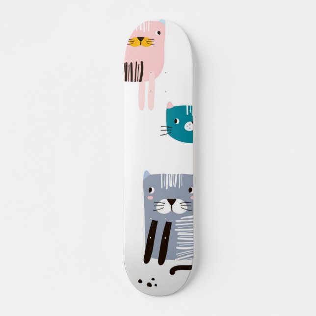 Cat pattern skateboard (Front)