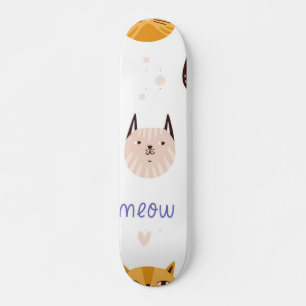 Cat pattern skateboard