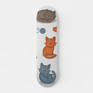Cat pattern skateboard