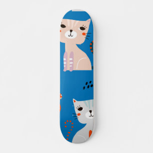 Cat pattern skateboard