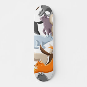 Cat pattern skateboard
