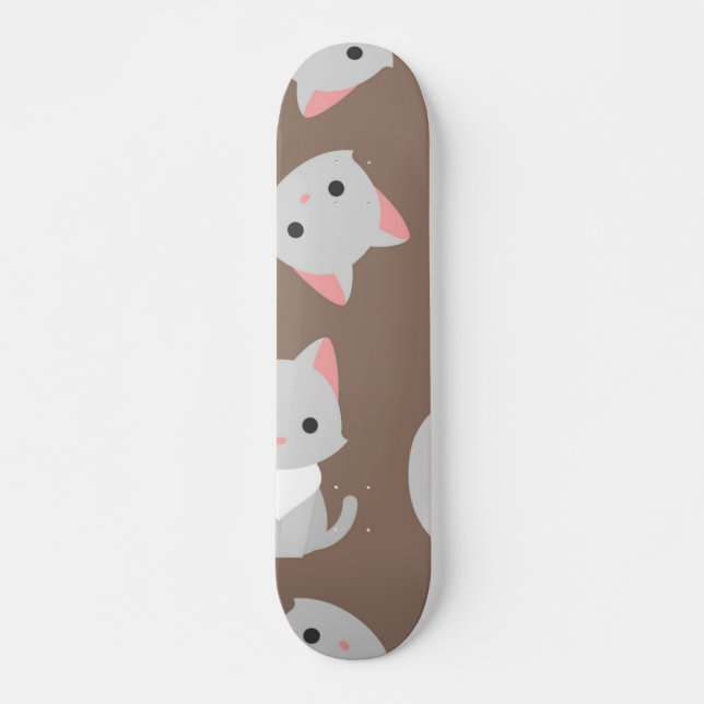 Cat pattern skateboard (Front)