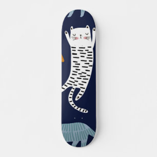 Cat pattern skateboard