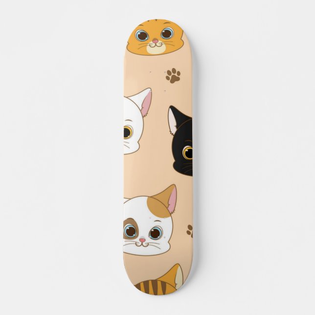 Cat pattern skateboard (Front)