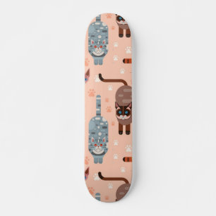 Cat pattern skateboard