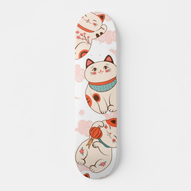 Cat pattern skateboard (Front)