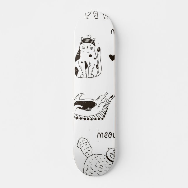 Cat pattern skateboard (Front)