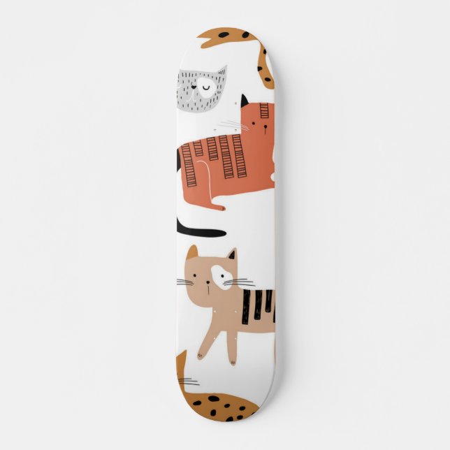 Cat pattern skateboard (Front)