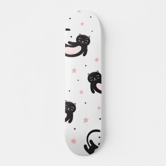 Cat pattern skateboard (Front)