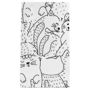 Cat pattern small gift bag