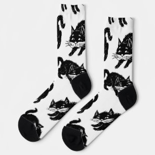 Cat pattern socks