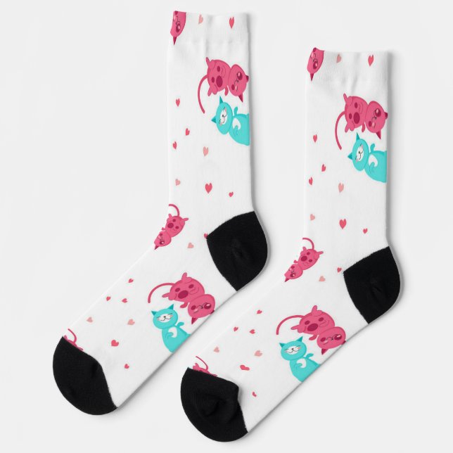 Cat pattern socks (Left)