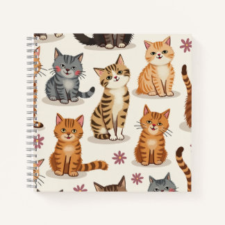 Cat Pattern Square Notepad Notebook