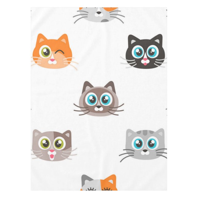 Cat pattern tablecloth (Front)