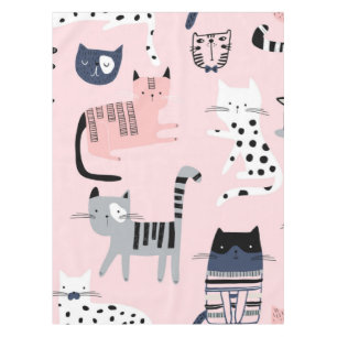 Cat pattern tablecloth