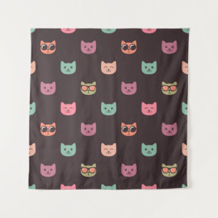 Cat pattern tapestry
