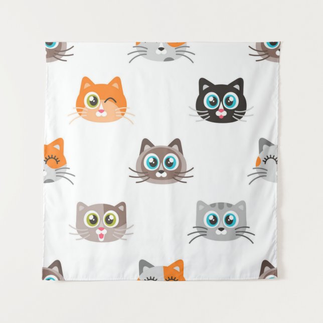 Cat pattern tapestry (Front)