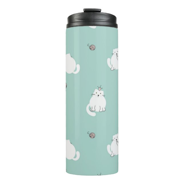 Cat pattern thermal tumbler (Front)