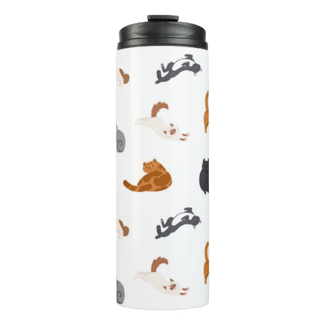 Cat pattern thermal tumbler (Front)