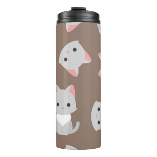 Cat pattern thermal tumbler