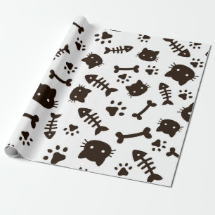 Cat pattern wrapping paper