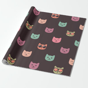 Cat pattern wrapping paper