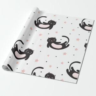 Cat pattern wrapping paper