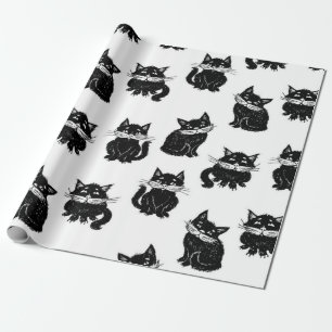 Cat pattern wrapping paper