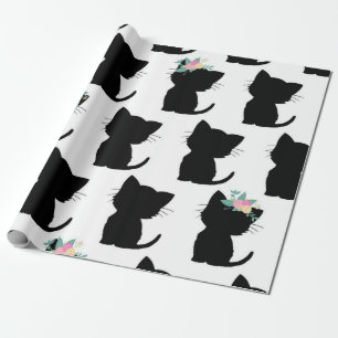 Cat pattern wrapping paper