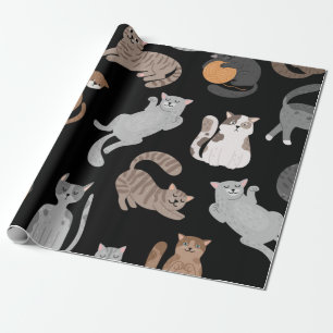 Cat pattern wrapping paper