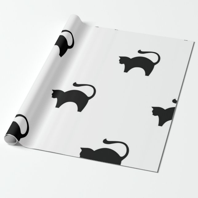 Cat pattern wrapping paper (Unrolled)
