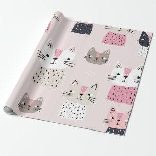 Cat pattern wrapping paper