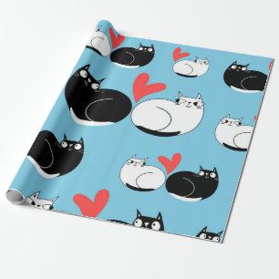 Cat pattern wrapping paper