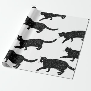 Cat pattern wrapping paper