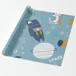 Cat pattern wrapping paper