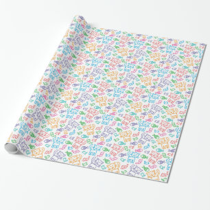 cat pattern wrapping paper
