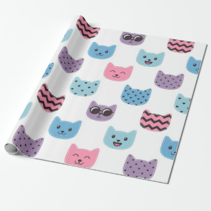 Cat pattern wrapping paper