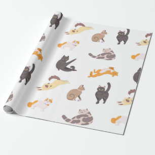 Cat pattern wrapping paper
