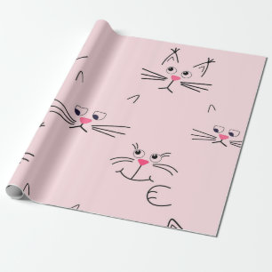 Cat pattern wrapping paper