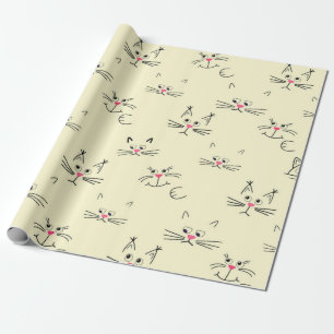 Cat pattern wrapping paper