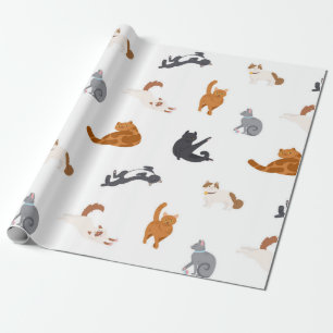 Cat pattern wrapping paper