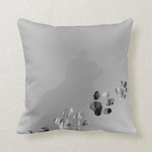 Cat Paw Black & White Prints Cushion