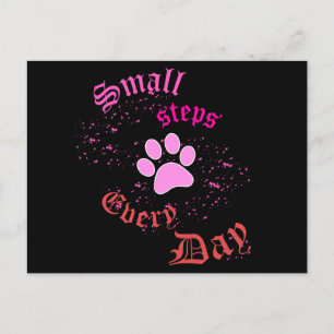 Cat Paw Postcard   Small Steps Every Day