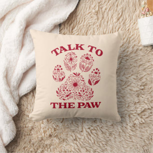 Cat Paw Print Funny Cat Meme Cushion