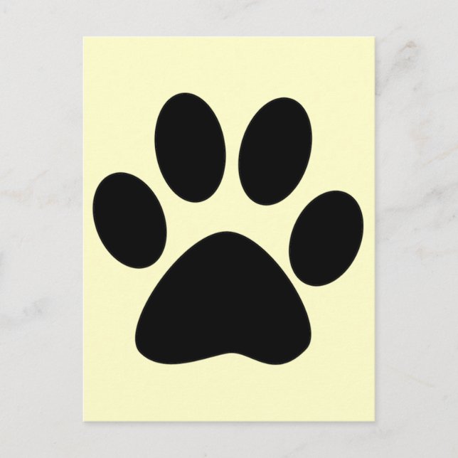 Cat Paw Print Postcard (Front)