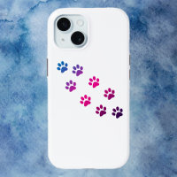 Cat Paw Prints Pink Blue Purple